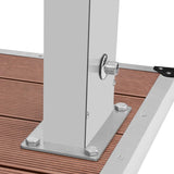 Outdoor Shower with Tray WPC Stainless Steel - Low Angle