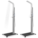 Outdoor Shower with Tray WPC Stainless Steel - Side View