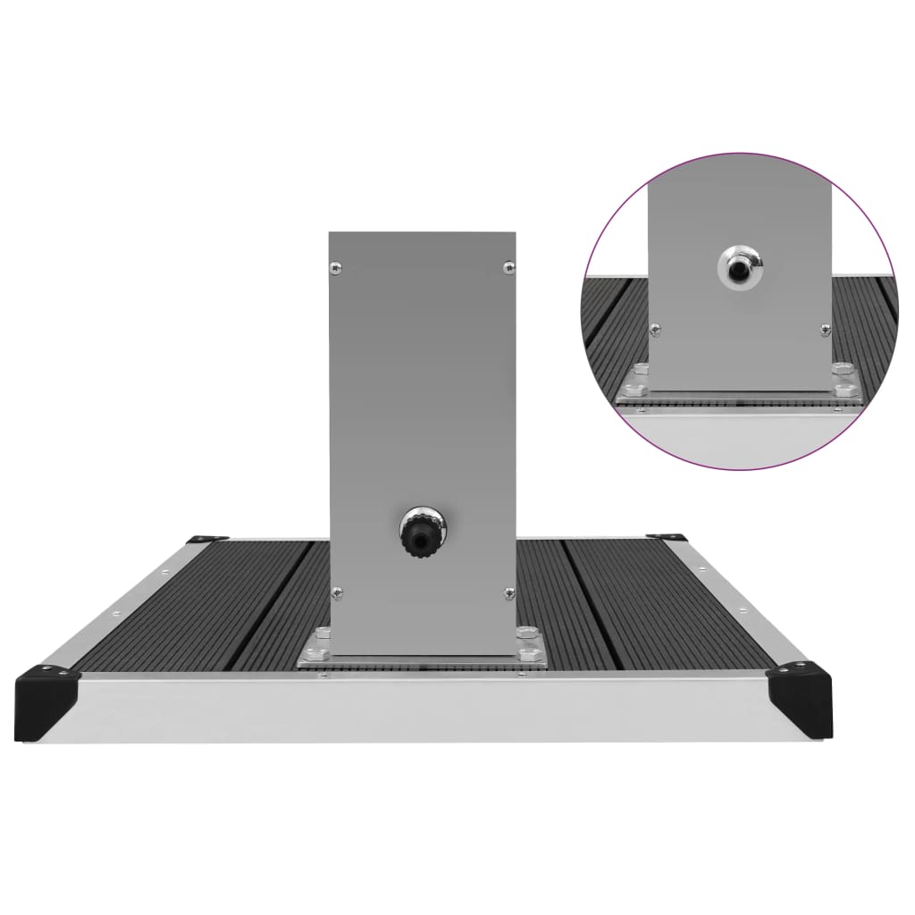 Outdoor Shower with Tray WPC Stainless Steel