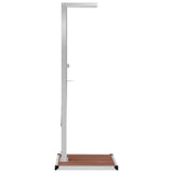 Outdoor Shower with Tray WPC Stainless Steel - 45-Degree Angle