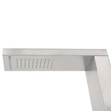 Outdoor Shower with Tray WPC Stainless Steel - Rear View