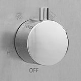 Outdoor Shower with Tray WPC Stainless Steel - Low Angle