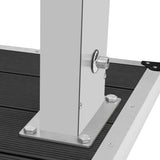 Outdoor Shower with Tray WPC Stainless Steel