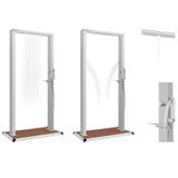 Outdoor Shower with Tray WPC Stainless Steel - Side View