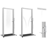 Outdoor Shower with Tray WPC Stainless Steel - Side View