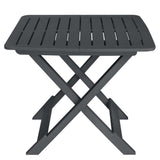 3 Piece Folding Bistro Set Plastic Anthracite - Front View