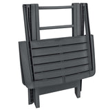 3 Piece Folding Bistro Set Plastic Anthracite - Close-Up Angle