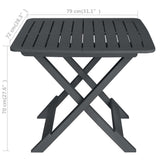 3 Piece Folding Bistro Set Plastic Anthracite - Extra Image