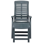 Folding Sun Lounger Plastic Green
