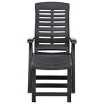 Folding Sun Lounger Plastic Anthracite