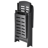 Folding Sun Lounger Plastic Anthracite - Rear View