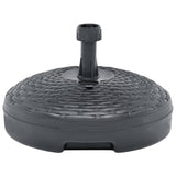 Umbrella Base Sand/Water Filled 20 L Anthracite Plastic Rattan - Front View