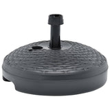 Umbrella Base Sand/Water Filled 20 L Anthracite Plastic Rattan - Side View