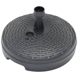 Umbrella Base Sand/Water Filled 20 L Anthracite Plastic Rattan - Top-Down View