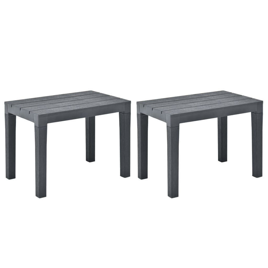 Garden Benches 2 pcs Anthracite Plastic
