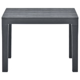 Garden Benches 2 pcs Anthracite Plastic - Side View