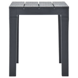 Garden Benches 2 pcs Anthracite Plastic - Top-Down View