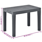 Garden Benches 2 pcs Anthracite Plastic - Rear View