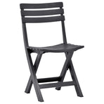 Folding Chairs 2 pcs Plastic Anthracite