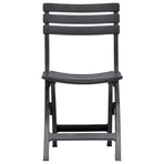 Folding Chairs 2 pcs Plastic Anthracite