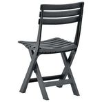 Folding Chairs 2 pcs Plastic Anthracite