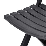 Folding Garden Chairs 2 pcs Plastic Anthracite - Close-Up Angle