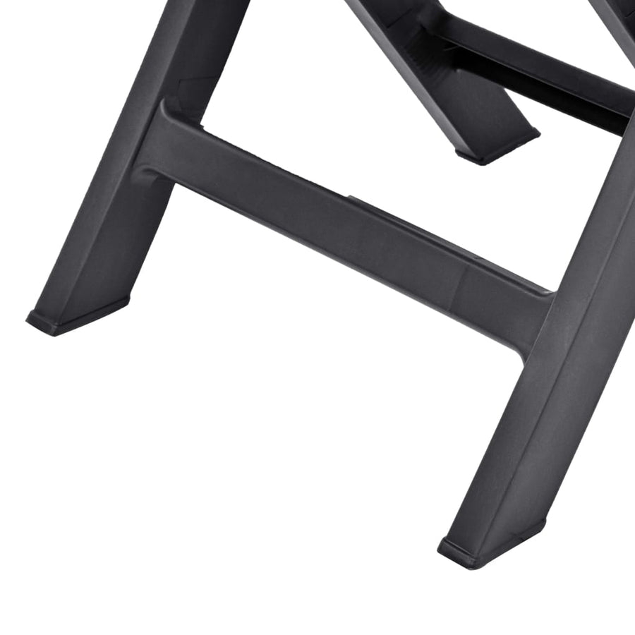 Folding Chairs 2 pcs Plastic Anthracite