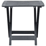 Folding Garden Table Anthracite 79x72x70 cm Plastic - Side View