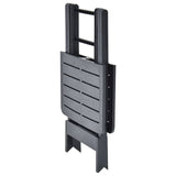 Folding Garden Table Anthracite 79x72x70 cm Plastic - Top-Down View