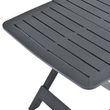 Folding Garden Table Anthracite 79x72x70 cm Plastic - 45-Degree Angle