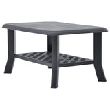 Coffee Table Anthracite 90x60x46 cm Plastic - Front View