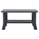 Coffee Table Anthracite 90x60x46 cm Plastic - Side View