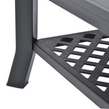 Coffee Table Anthracite 90x60x46 cm Plastic - Rear View