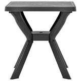 Bistro Table Anthracite 70x70x72 cm Plastic - Front View