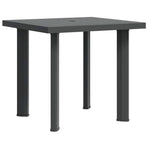 Garden Table Anthracite 80x75x72 cm Plastic