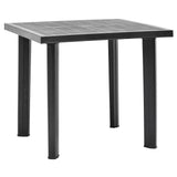 Garden Table Anthracite 80x75x72 cm Plastic - Front View