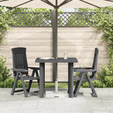 Garden Table Anthracite 80x75x72 cm Plastic - Side View