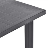 Garden Table Anthracite 80x75x72 cm Plastic - Top-Down View