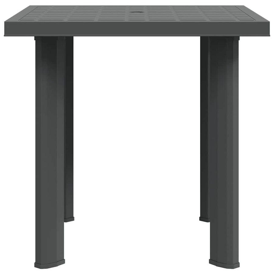 Garden Table Anthracite 80x75x72 cm Plastic