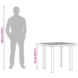 Garden Table Anthracite 80x75x72 cm Plastic - Extra Image