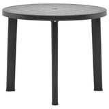 Garden Table Anthracite 89 cm Plastic