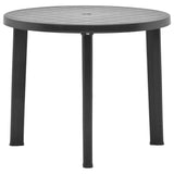 Garden Table Anthracite 89 cm Plastic