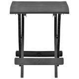 Folding Garden Table Anthracite 45x43x50 cm Plastic - Front View