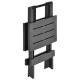 Folding Garden Table Anthracite 45x43x50 cm Plastic - Top-Down View