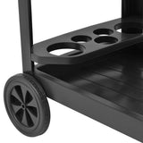 Beverage Cart Anthracite 69x53x72 cm Plastic - Rear View