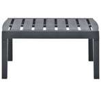 Garden Table Anthracite 78x55x38 cm Plastic