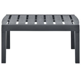 Garden Table Anthracite 78x55x38 cm Plastic - Front View