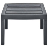Garden Table Anthracite 78x55x38 cm Plastic - Side View
