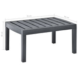 Garden Table Anthracite 78x55x38 cm Plastic - 45-Degree Angle