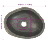 Basin River Stone Oval (29-38)x(24-31) cm - Rear View